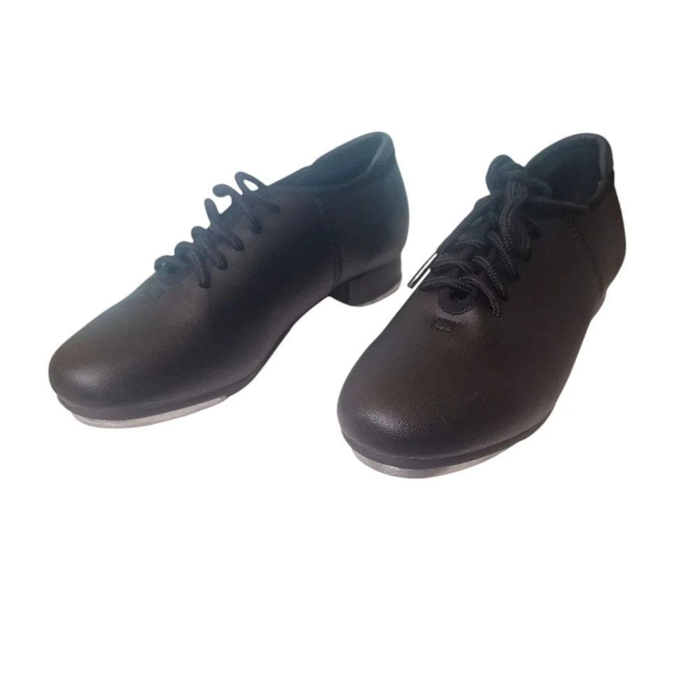 Theatricals Kids Black Dance Tap Shoes, Size 11.5